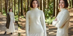 Белый свитер женский спицами с описанием