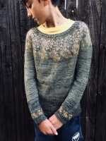 Детский пуловер с дубовыми листиками