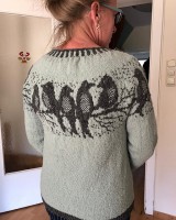 женский пуловер спицами