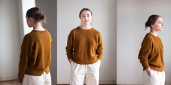 Пуловер в стиле восьмидесятых, связанный спицами
