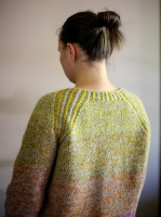 Меланжевый пуловер реглан