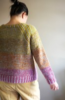 Меланжевый пуловер реглан