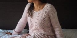 Ажурный пуловер спицами схема и описание