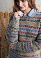 Полосатый пуловер описание