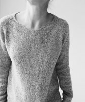 Пуловер реглан сверху спицами
