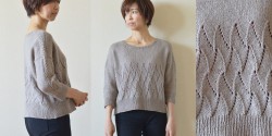 Женский пуловер спицами сверху схема и описание
