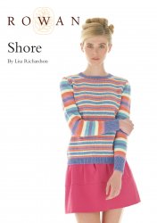 Вязание полосатого пуловера спицами Shore
