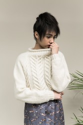 Короткий пуловер с аранами Astoria