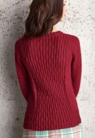 Пуловер женский с фактурной резинкой