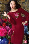 Вязание платья с розой Rose, модель 12, Vogue Holidat 2012