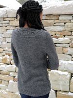 Пуловер с панелями кос