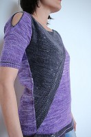 Летний пуловер спицами от дизайнера Марион Кривелли с описанием
