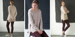Пуловер с боковыми разрезами