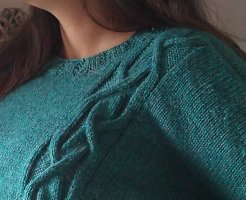 Пуловер с косами схема и описание