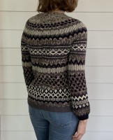 Удлиненный пуловер из шерсти с жаккардовыми узорами