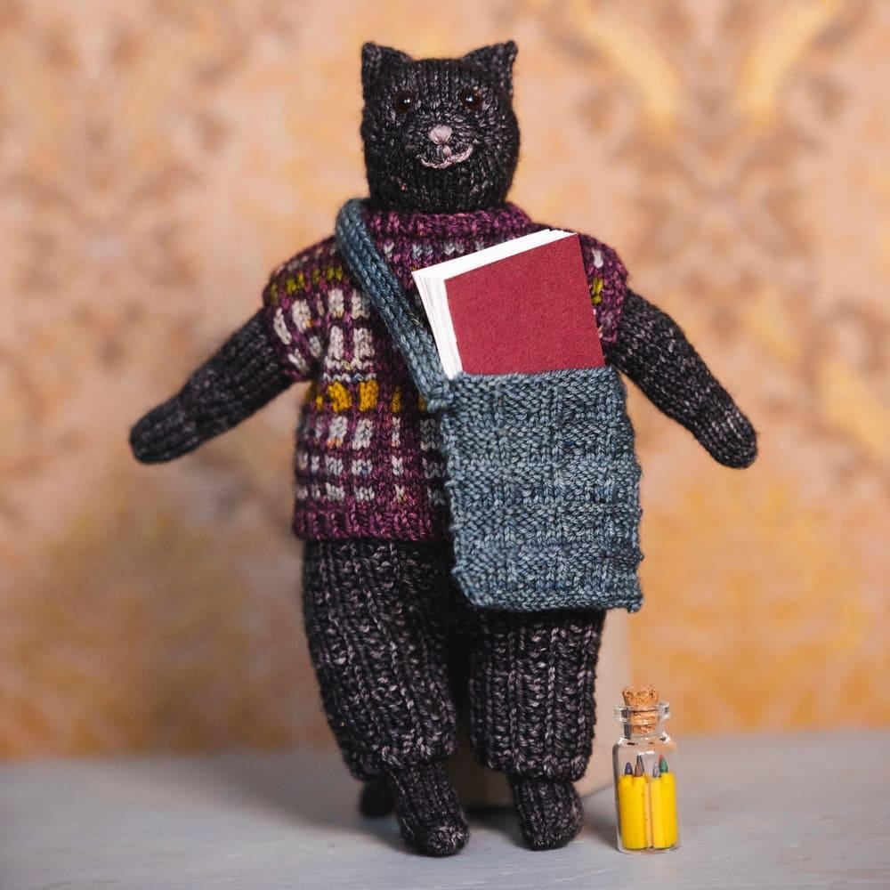 Вязаный спицами кот Giorgio the Cat
