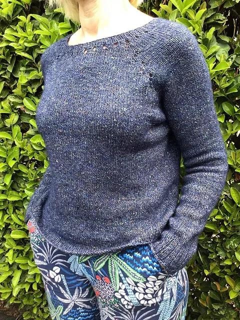 Летний пуловер спицами