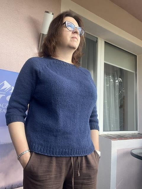 Летний пуловер спицами