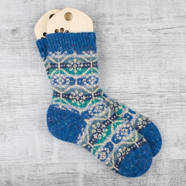 Жаккардовые носки спицами