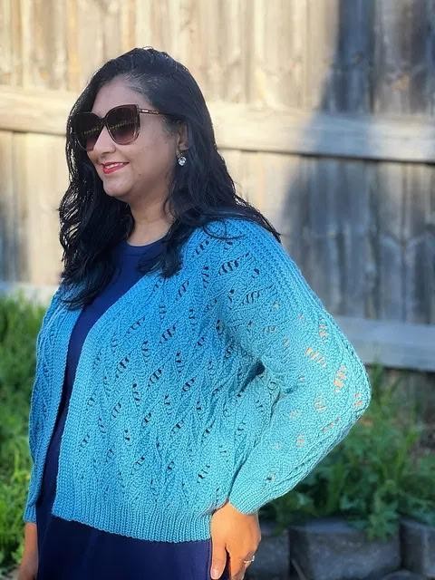 Вязаный кардиган крючком