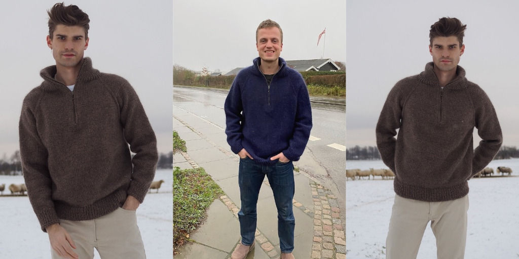 Мужской свитер с горловиной на молнии Zipper