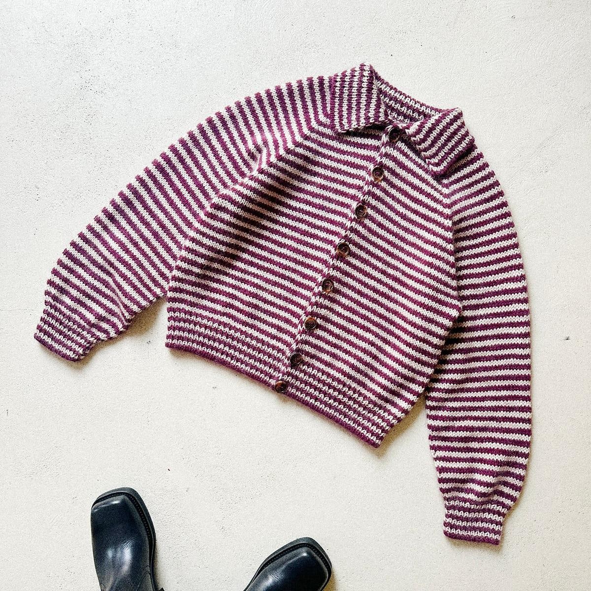 Полосатый кардиган вязаный спицами Stripe Overload Cardi