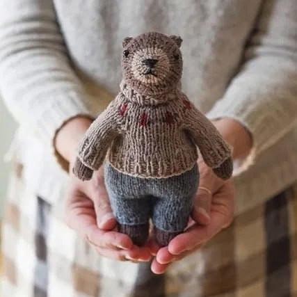 Вязаный мишка спицами