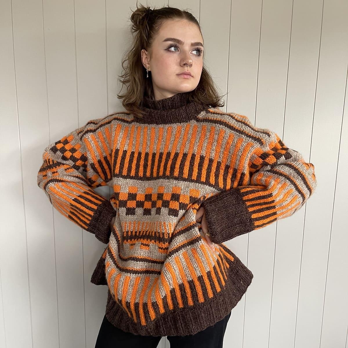 Жаккардовый унисекс свитер Simone sweater