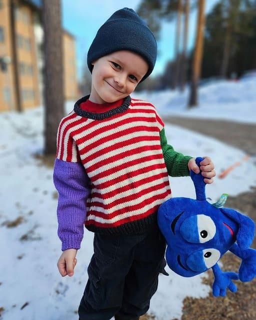 Детский пуловер спицами