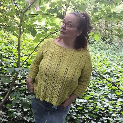 Летний ажурный пуловер спицами