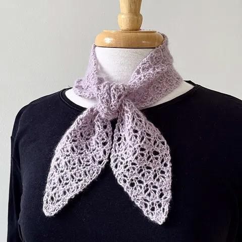 Ажурный шарфик спицами