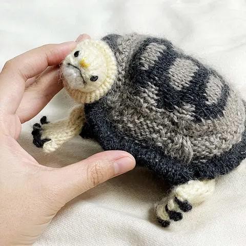 Вязаная спицами черепаха Turtle