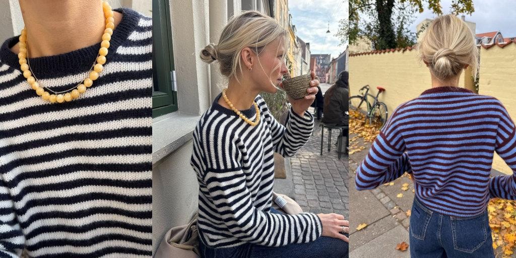 Пуловер блуза с японским плечом спицами из кашемира описание