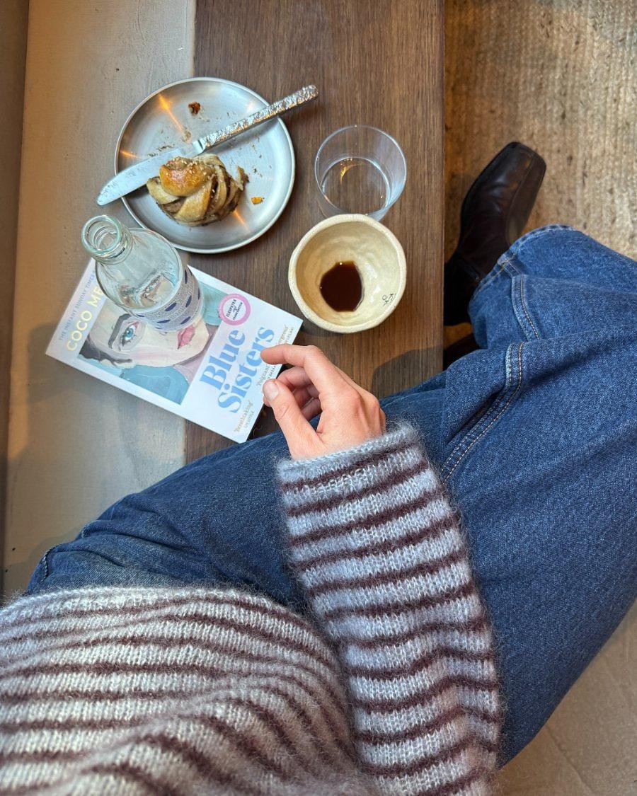 Связать блузу из мохера спицами