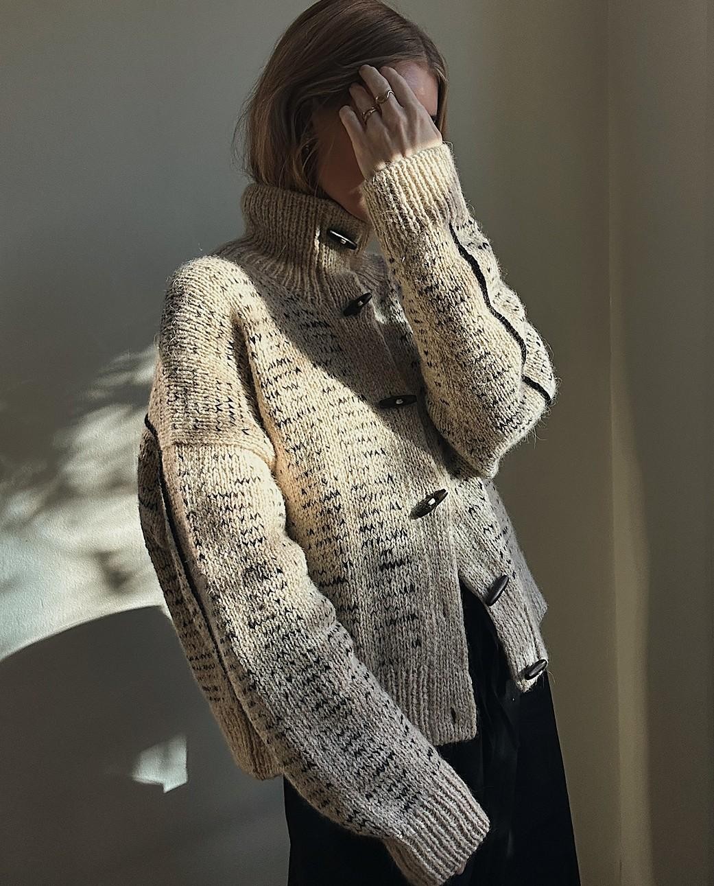 Теплый жакет спицами