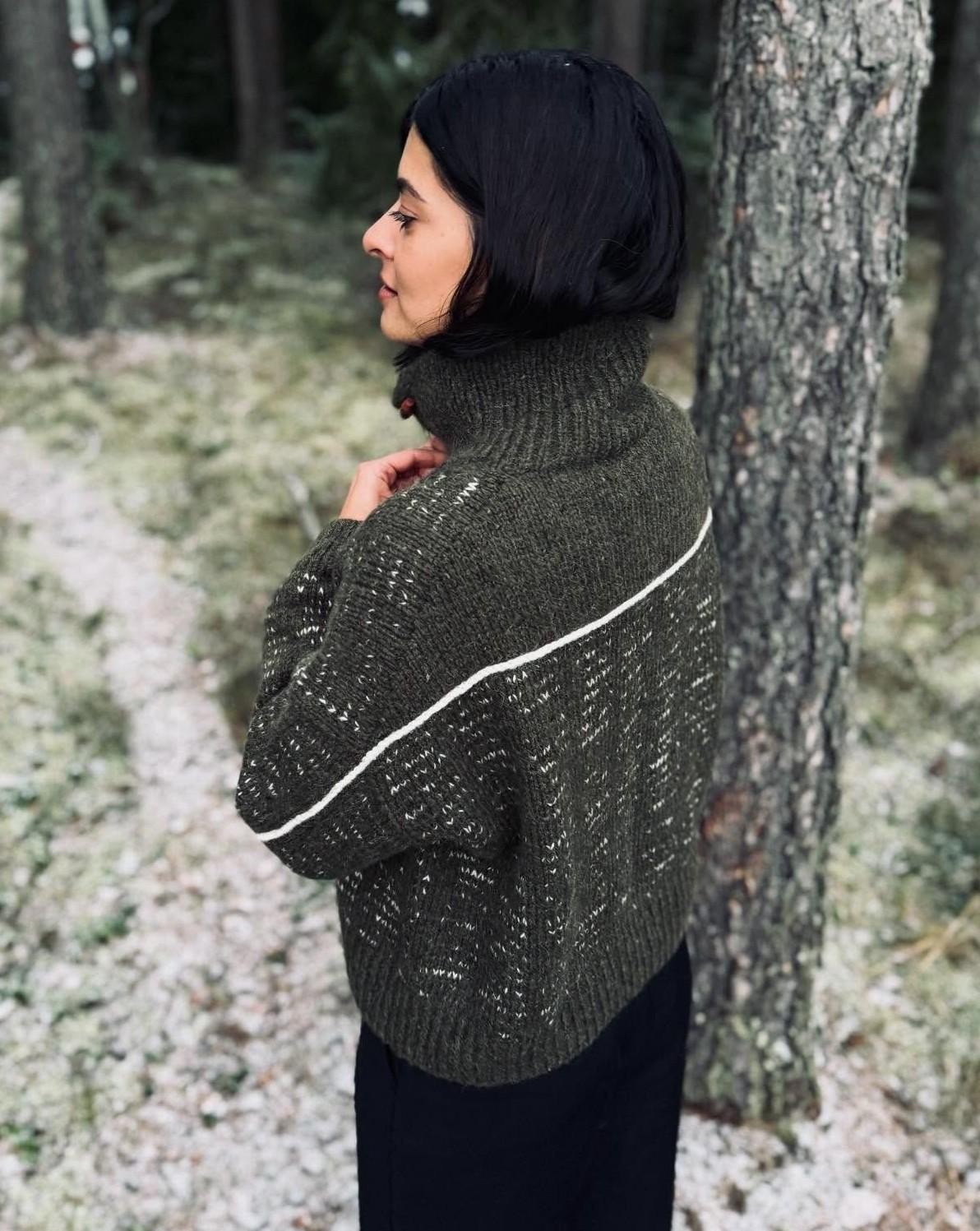 Теплый жакет спицами