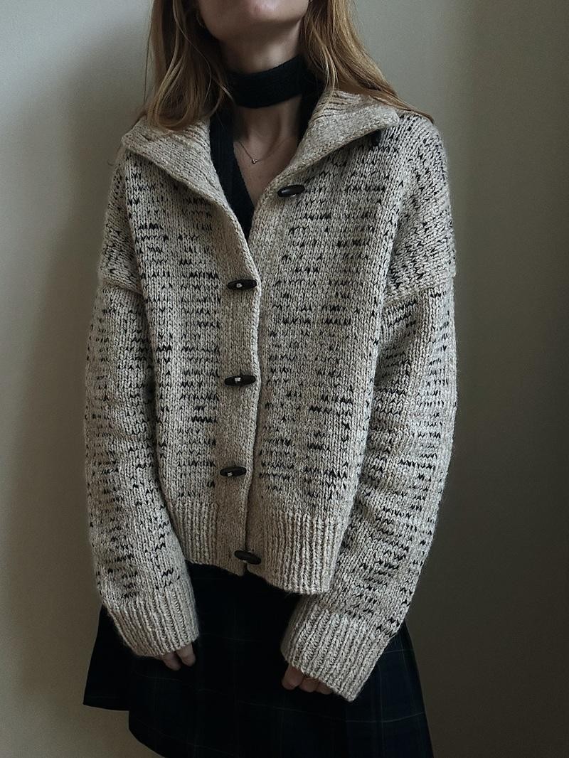 Теплый жакет спицами