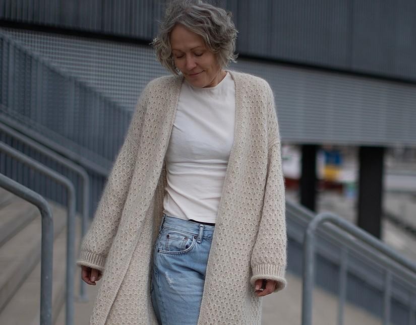 Кардиган с японским плечом