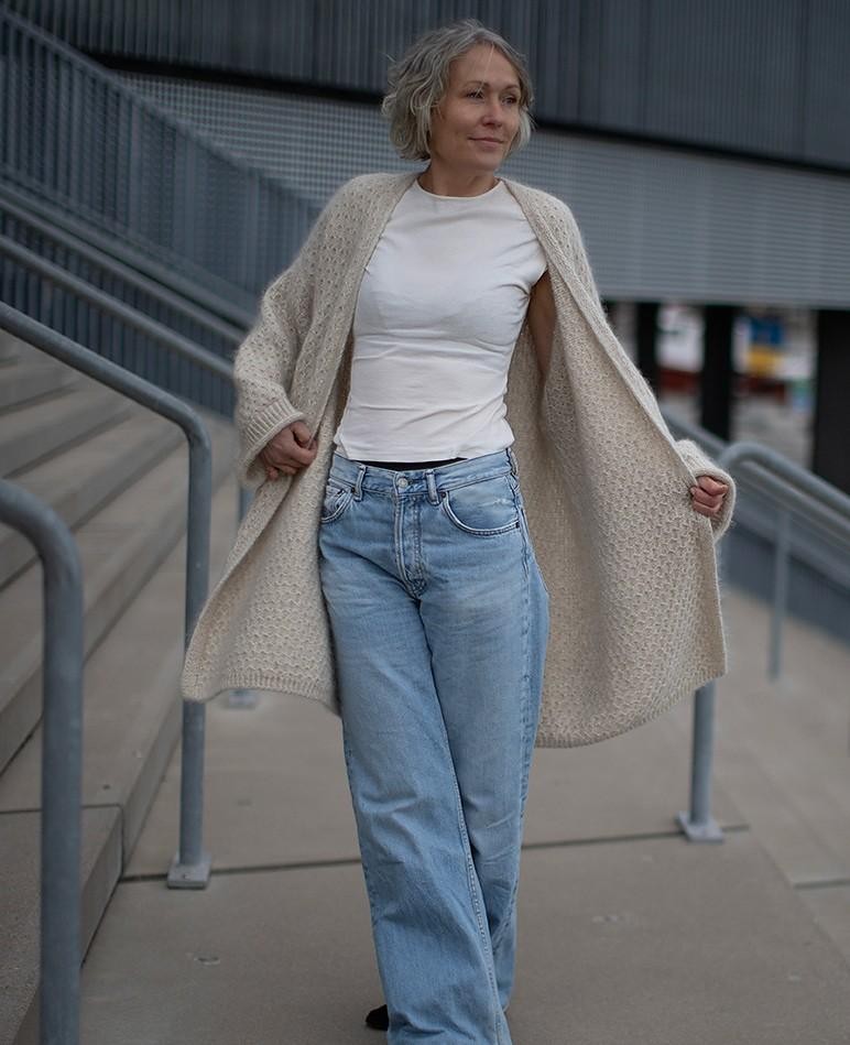 Кардиган с японским плечом