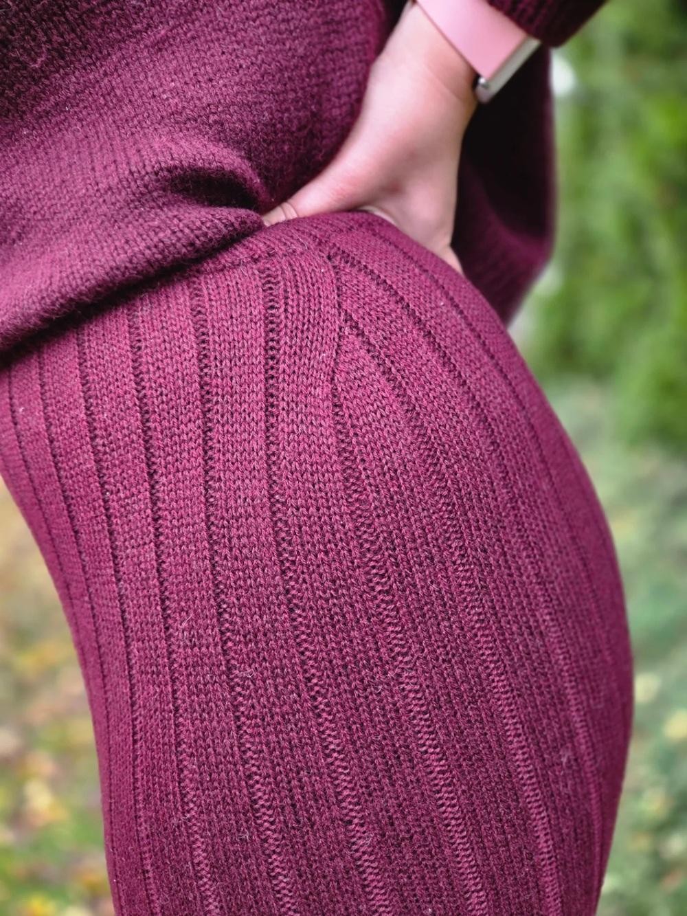 Юбка спицами