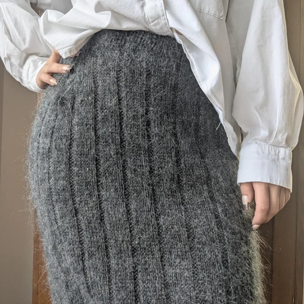 Юбка спицами