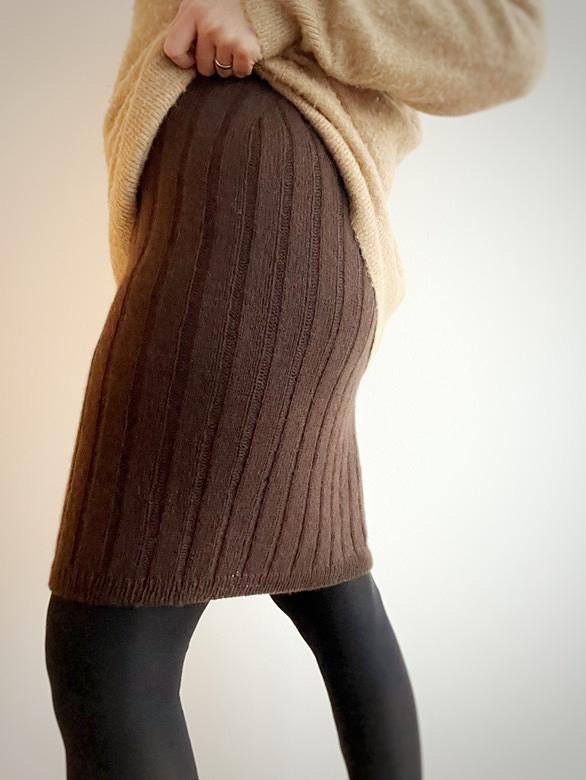 Юбка спицами