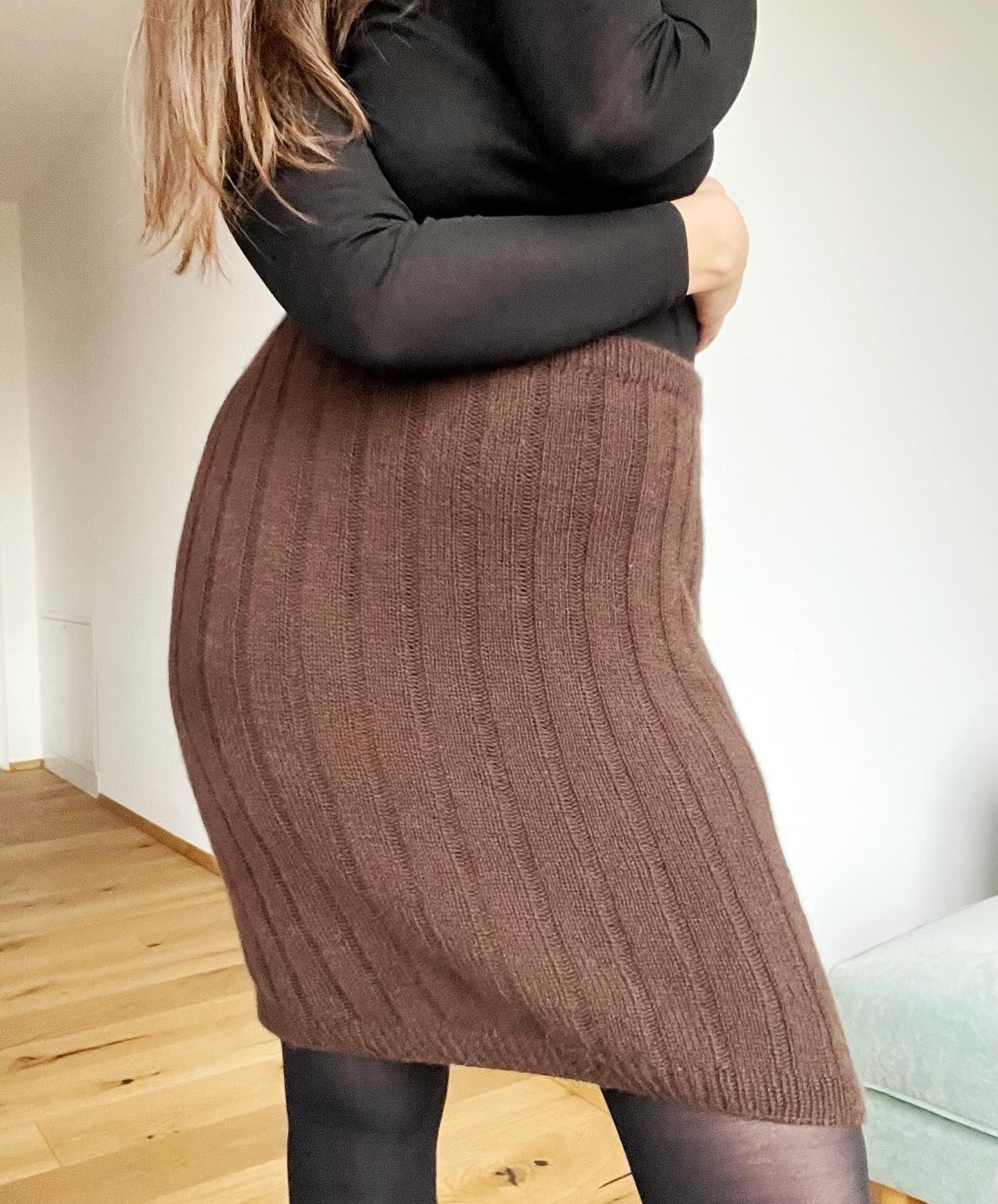 Юбка спицами