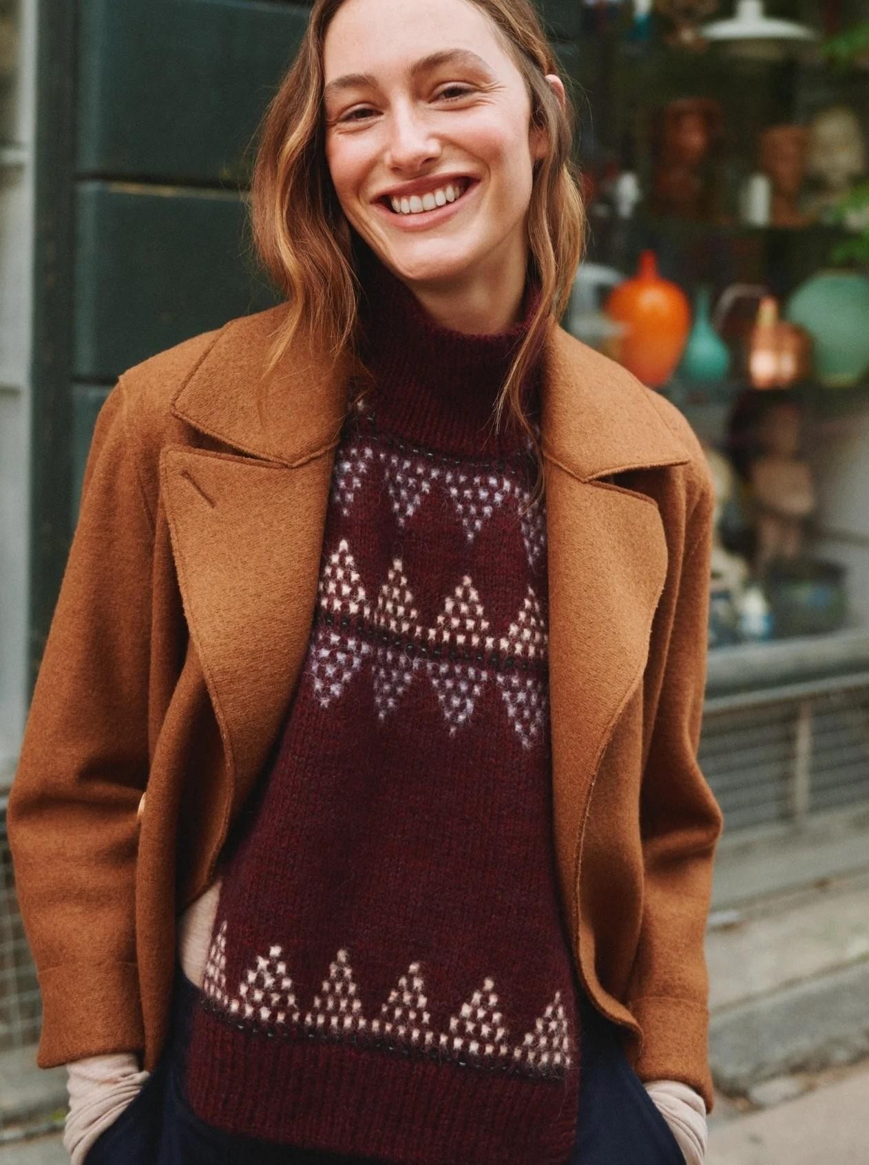 Красивая манишка спицами