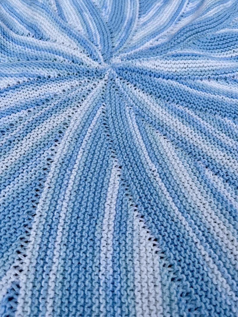 Круглый плед спицами