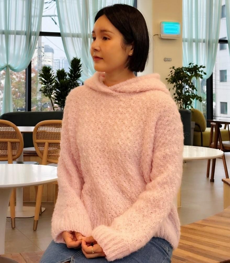 Текстурный пуловер с капюшоном