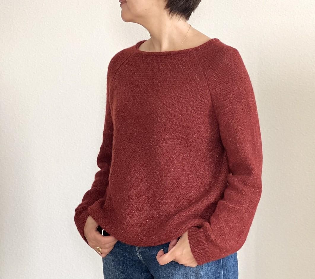 Пуловер-реглан спицами