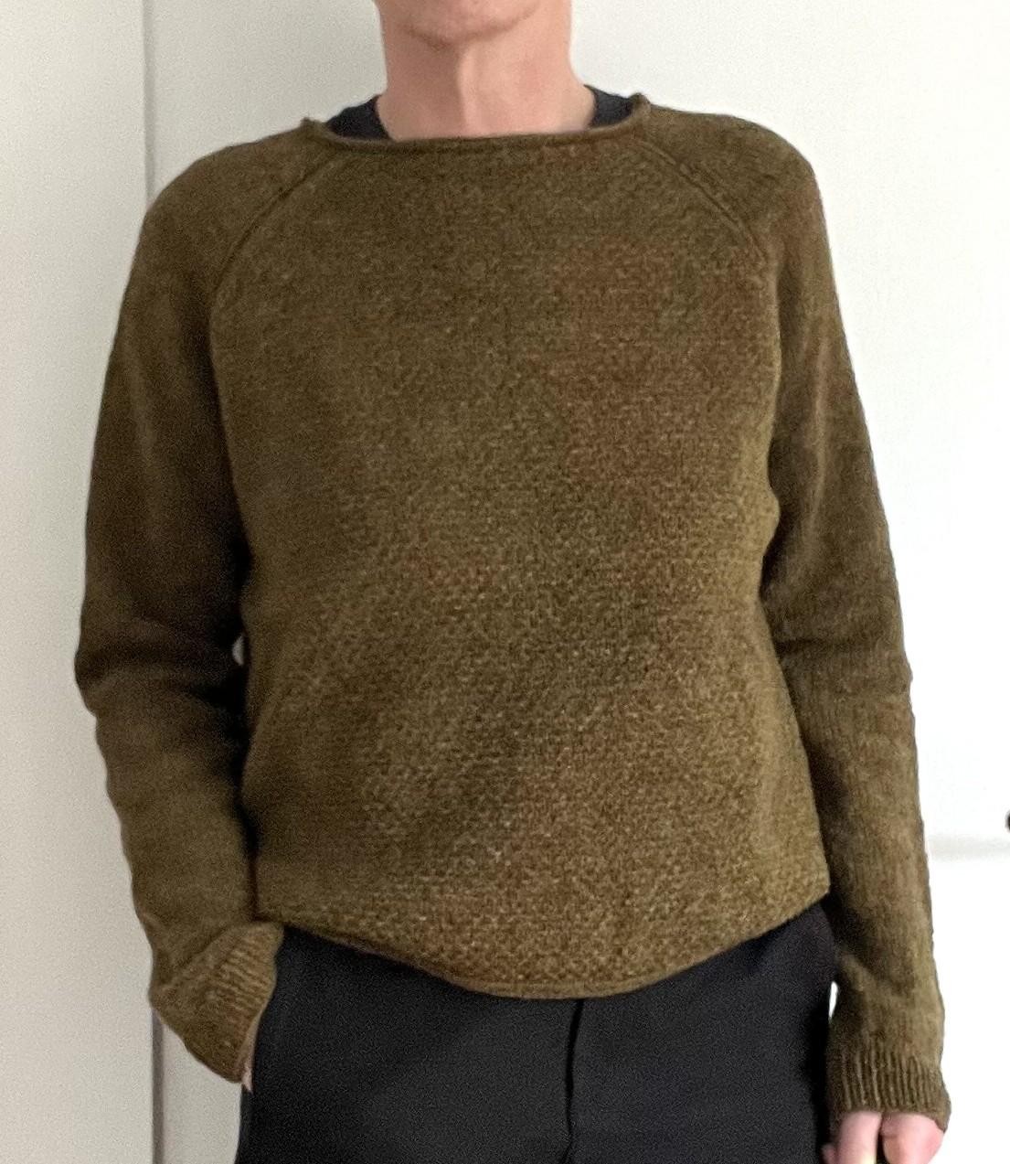 Пуловер-реглан спицами