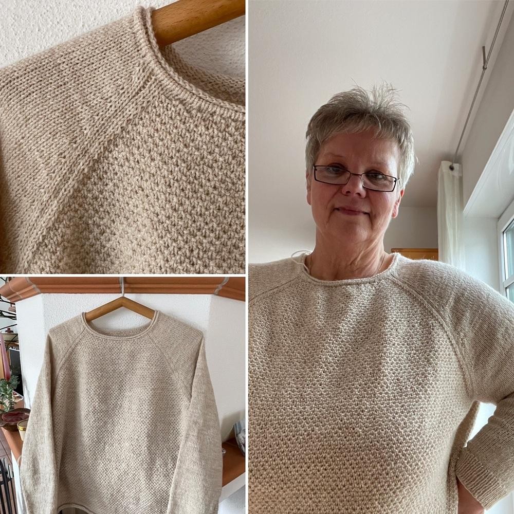 Пуловер-реглан спицами