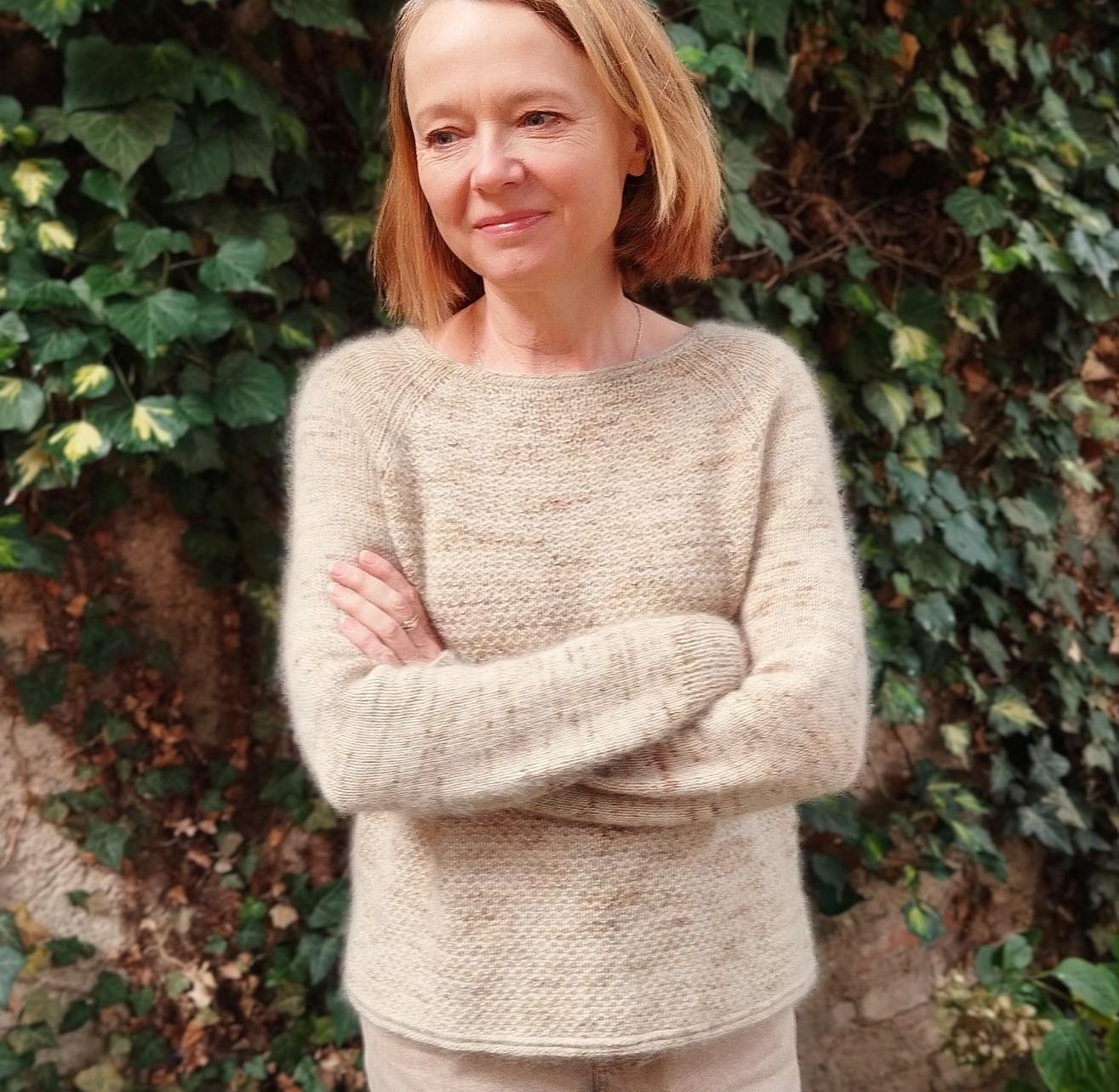 Пуловер-реглан спицами